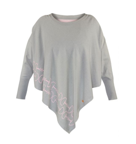 Fior da Liso Poncho Gina Grey/Rose