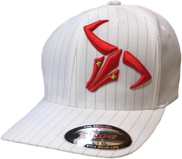 Go Left Cap White Pinstripe/Red