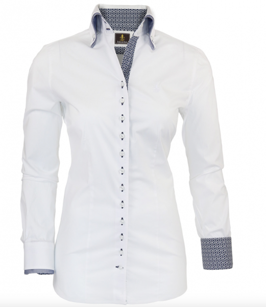 Fior da Liso Bluse Sara II White/Navy