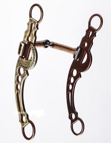 Antique Halfmoon Snaffle Bit with Long Shanks