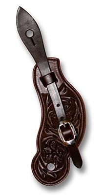 Sporenriemen Floral dunkel groß - Superior Saddlery