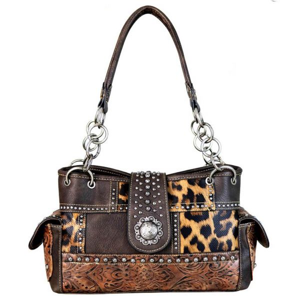 Handbag Leo print Chocolate